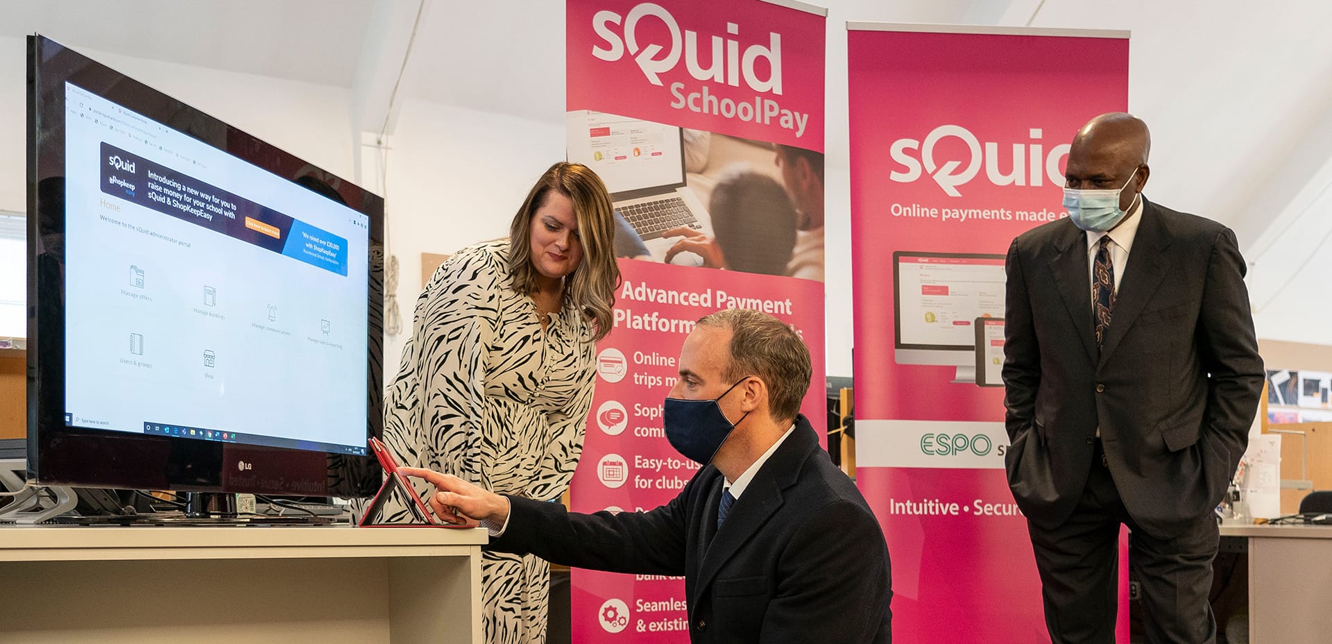 Rt Hon Dominic Raab MP visits Nucleus’ Edtech venture, sQuid